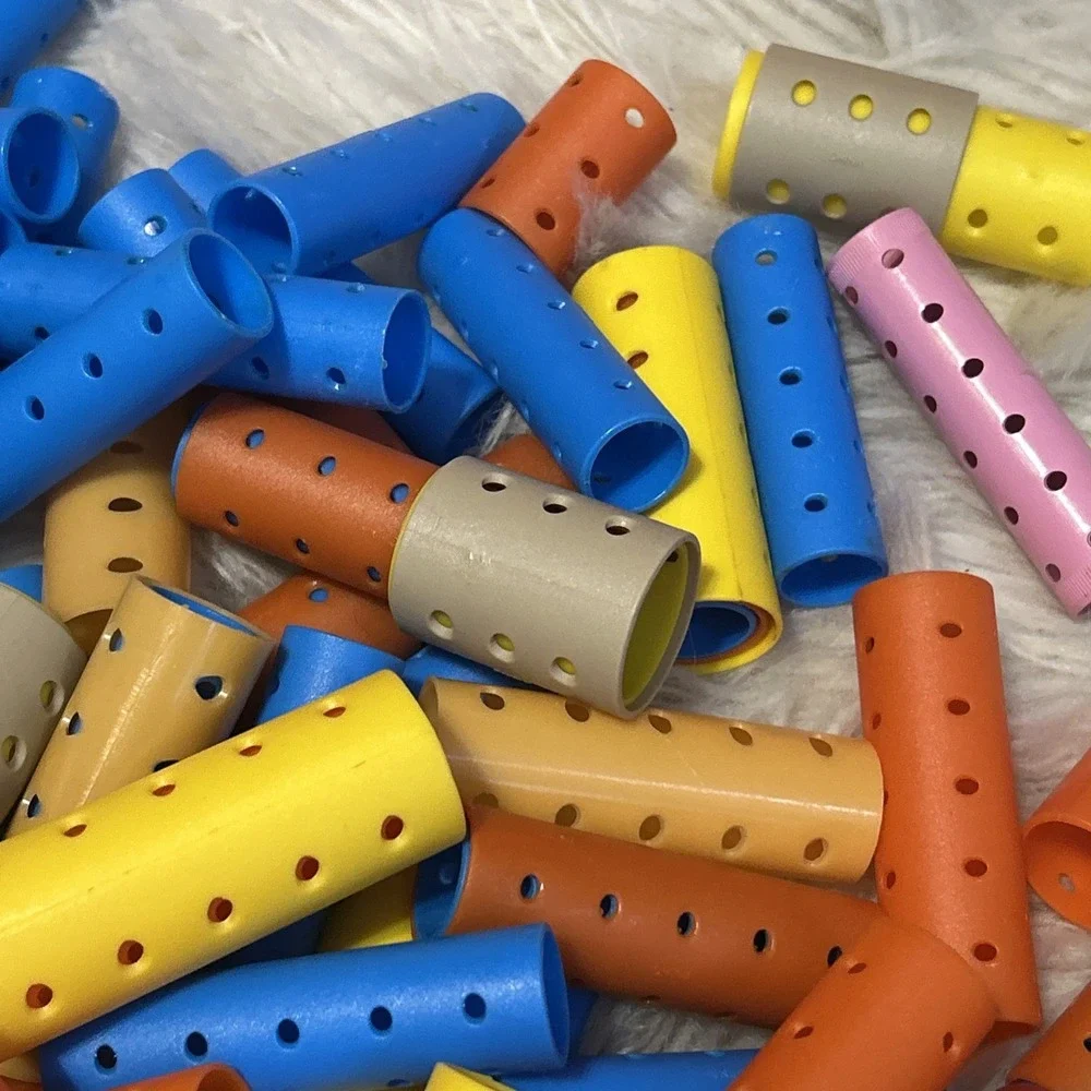 HUGE Lot 226 Pieces Hair Rollers Curlers Nesting‎ Retro Plastic Mixed Size Clips